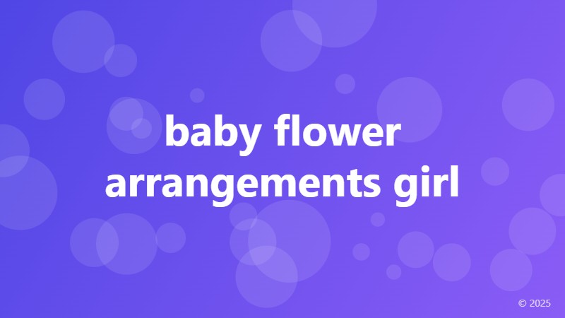 baby flower arrangements girl