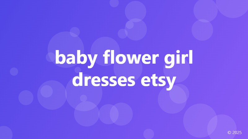 baby flower girl dresses etsy