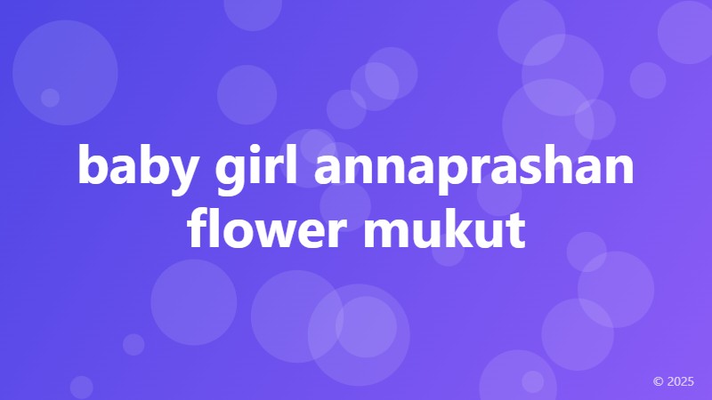 baby girl annaprashan flower mukut