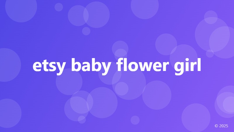 etsy baby flower girl