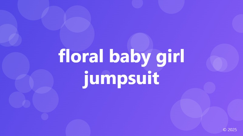 floral baby girl jumpsuit