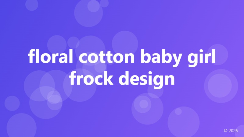 floral cotton baby girl frock design