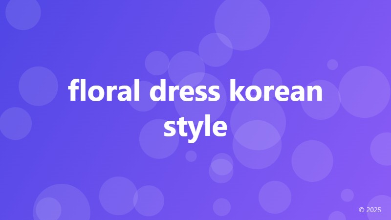 floral dress korean style