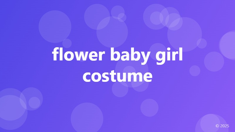 flower baby girl costume