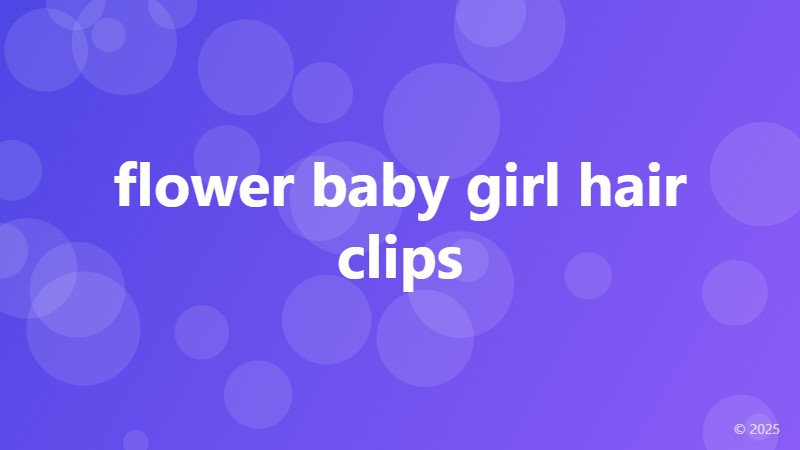 flower baby girl hair clips