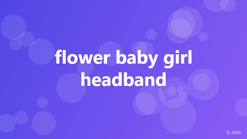 flower baby girl headband