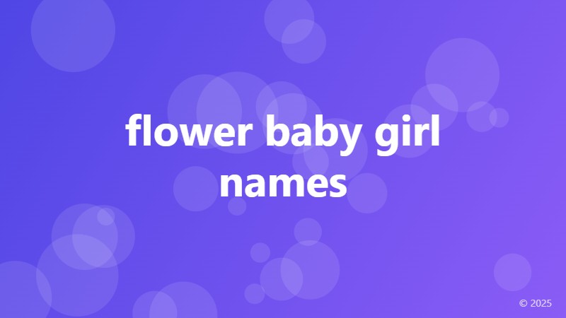 flower baby girl names