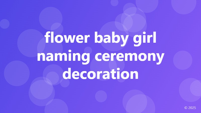flower baby girl naming ceremony decoration