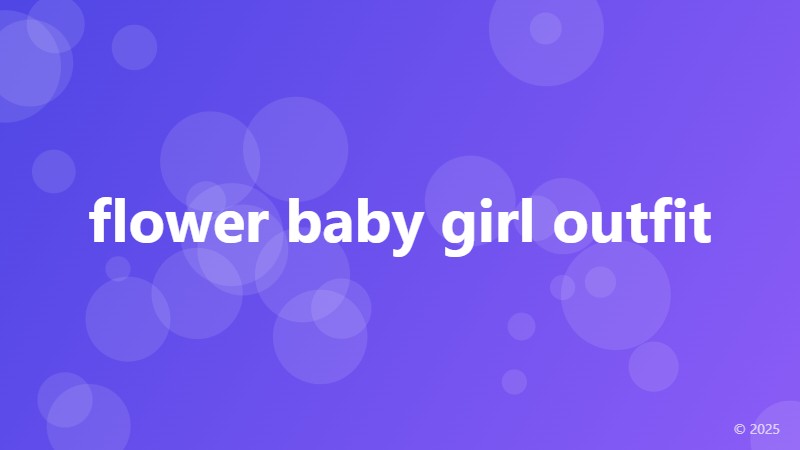 flower baby girl outfit