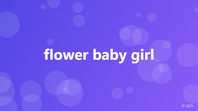 flower baby girl