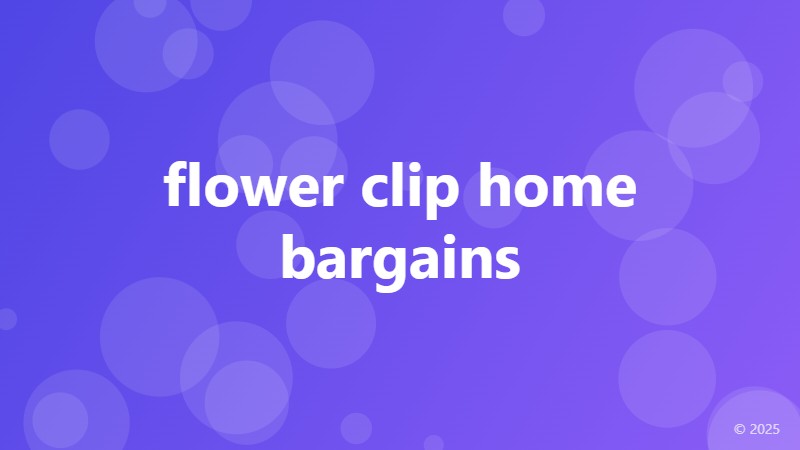 flower clip home bargains