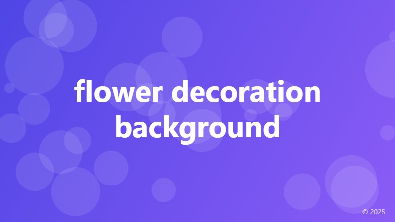flower decoration background