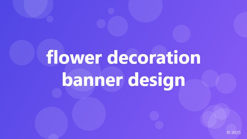 flower decoration banner design