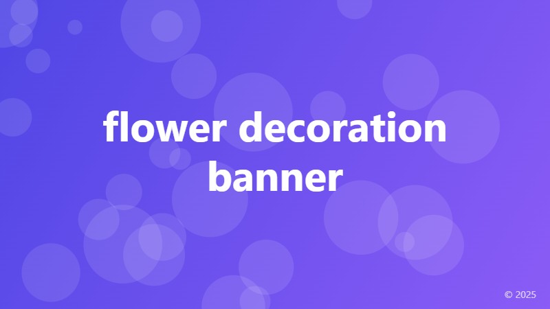flower decoration banner