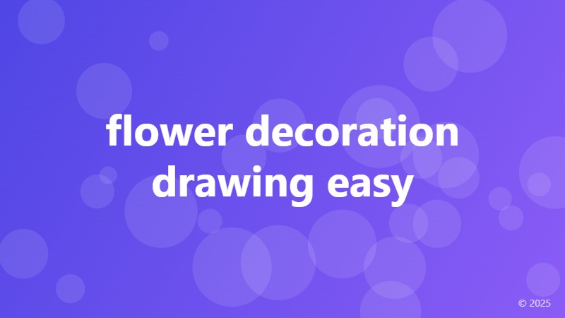 flower decoration drawing easy