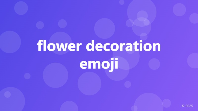 flower decoration emoji
