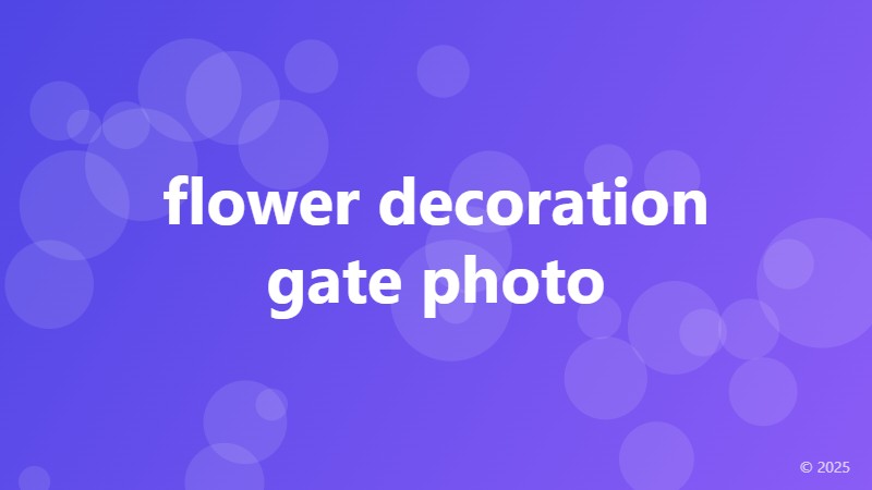 flower decoration gate photo