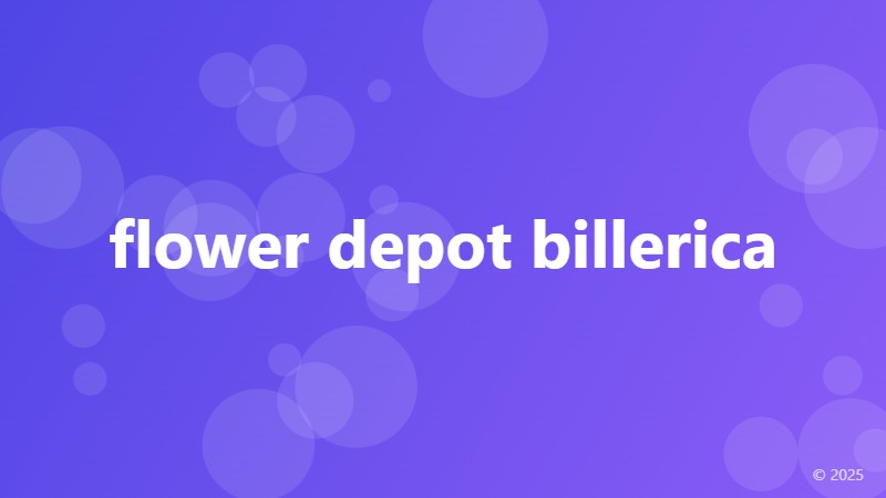 flower depot billerica