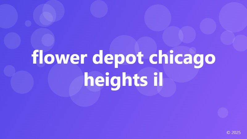 flower depot chicago heights il