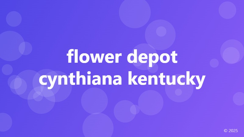 flower depot cynthiana kentucky