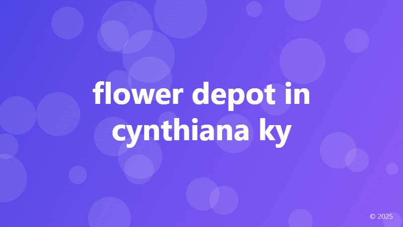 flower depot in cynthiana ky