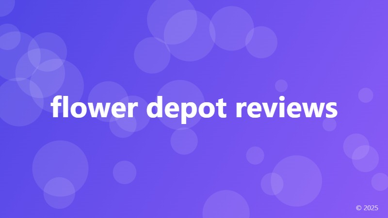 flower depot reviews