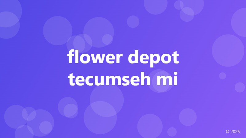 flower depot tecumseh mi