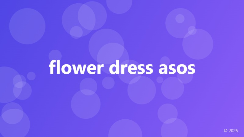 flower dress asos