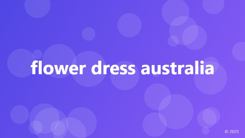 flower dress australia
