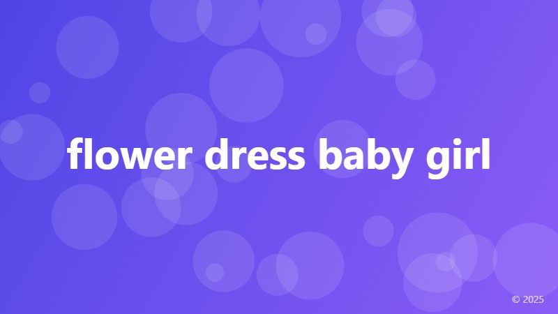 flower dress baby girl