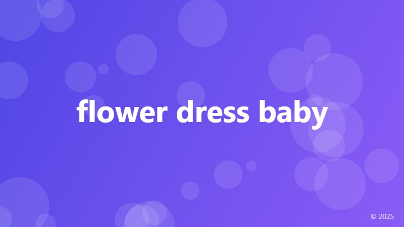 flower dress baby