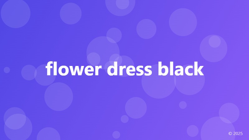 flower dress black