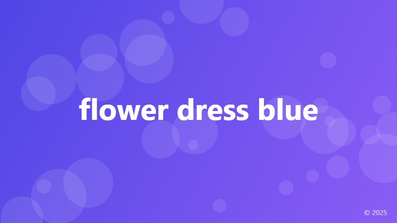 flower dress blue