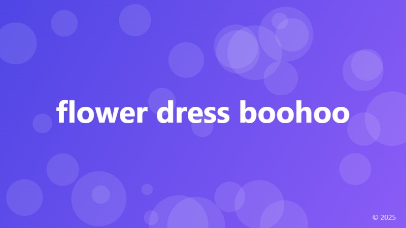 flower dress boohoo