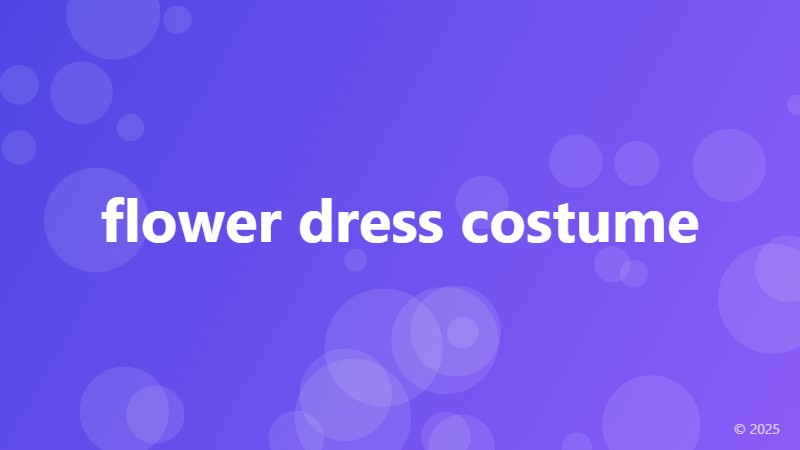 flower dress costume