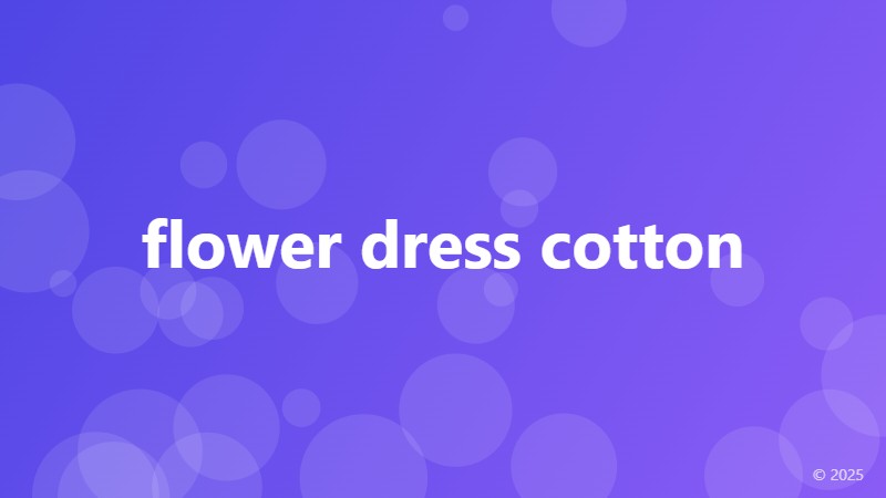 flower dress cotton