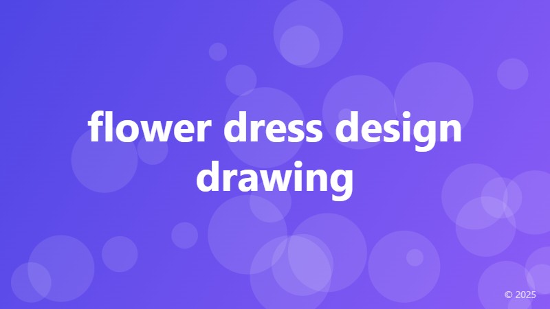 flower dress design drawing