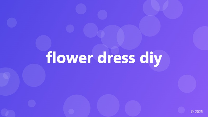 flower dress diy
