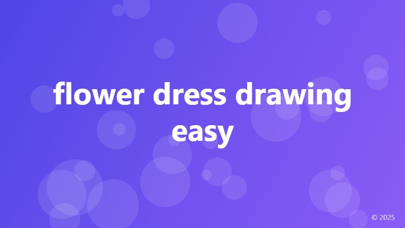 flower dress drawing easy