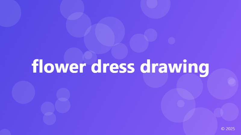 flower dress drawing