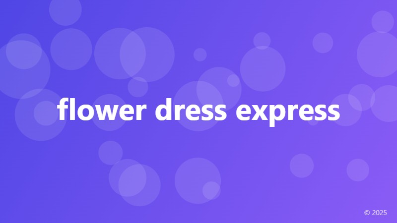 flower dress express