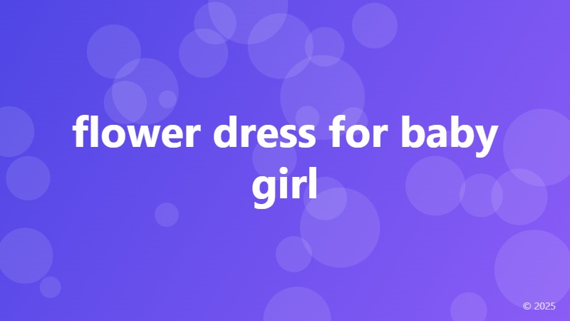 flower dress for baby girl
