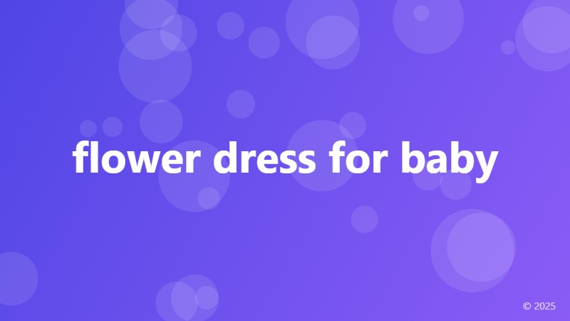 flower dress for baby