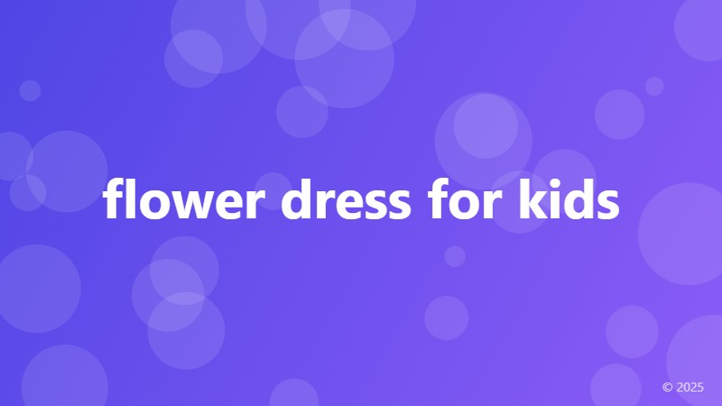 flower dress for kids