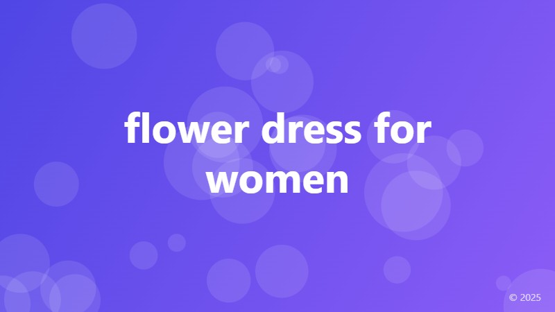 flower dress for women
