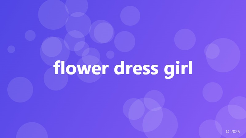 flower dress girl