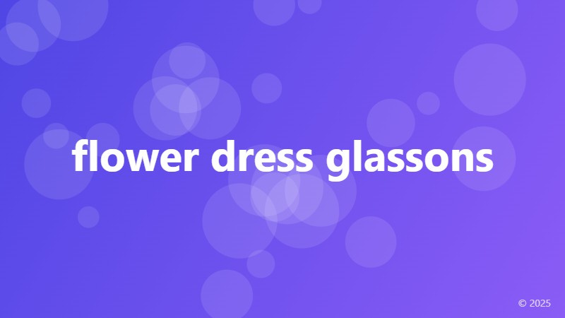 flower dress glassons