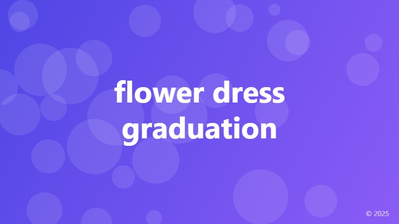 flower dress graduation