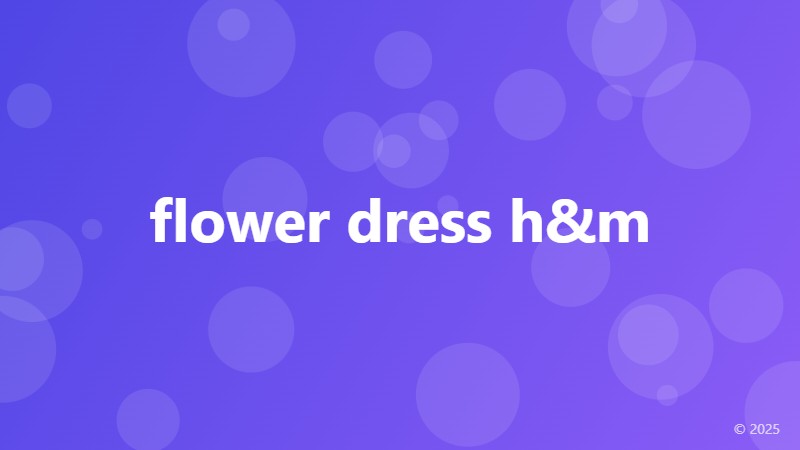 flower dress h&m