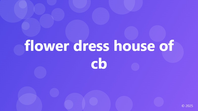 flower dress house of cb